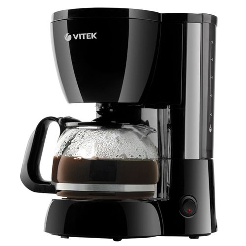 Черная компактная кофемашина Vitek