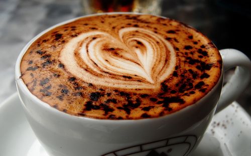 Сердечко на кофе